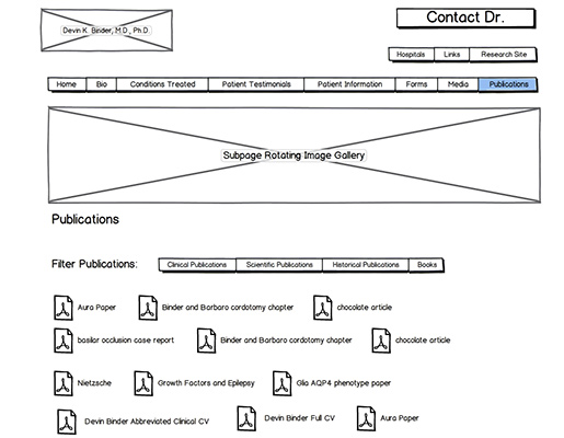 BESTcenteroc  wireframe for publications page