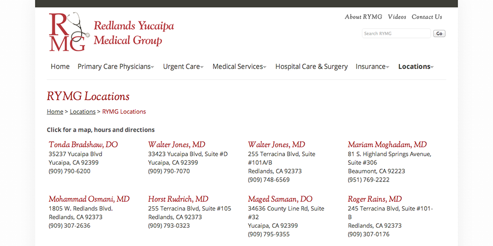 RYMG location page